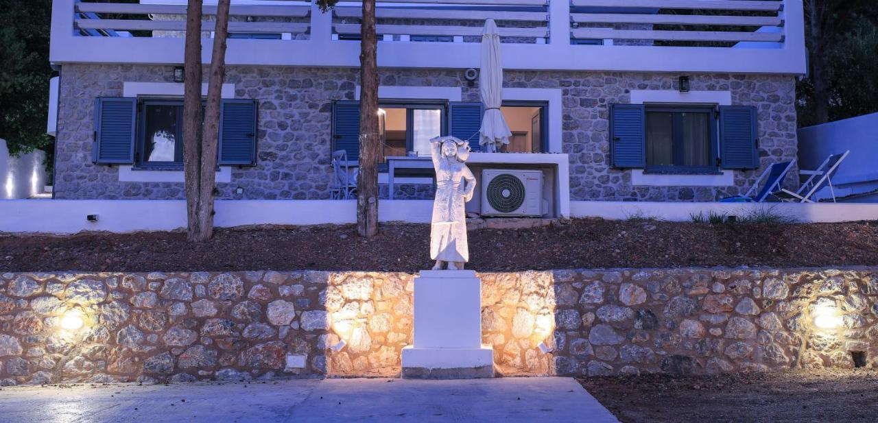 Marialenas House - Stone House At Myrties Beach Kalymnos Bagian luar foto